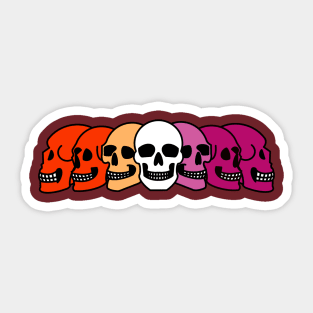 Pride Skulls Lesbian Sticker